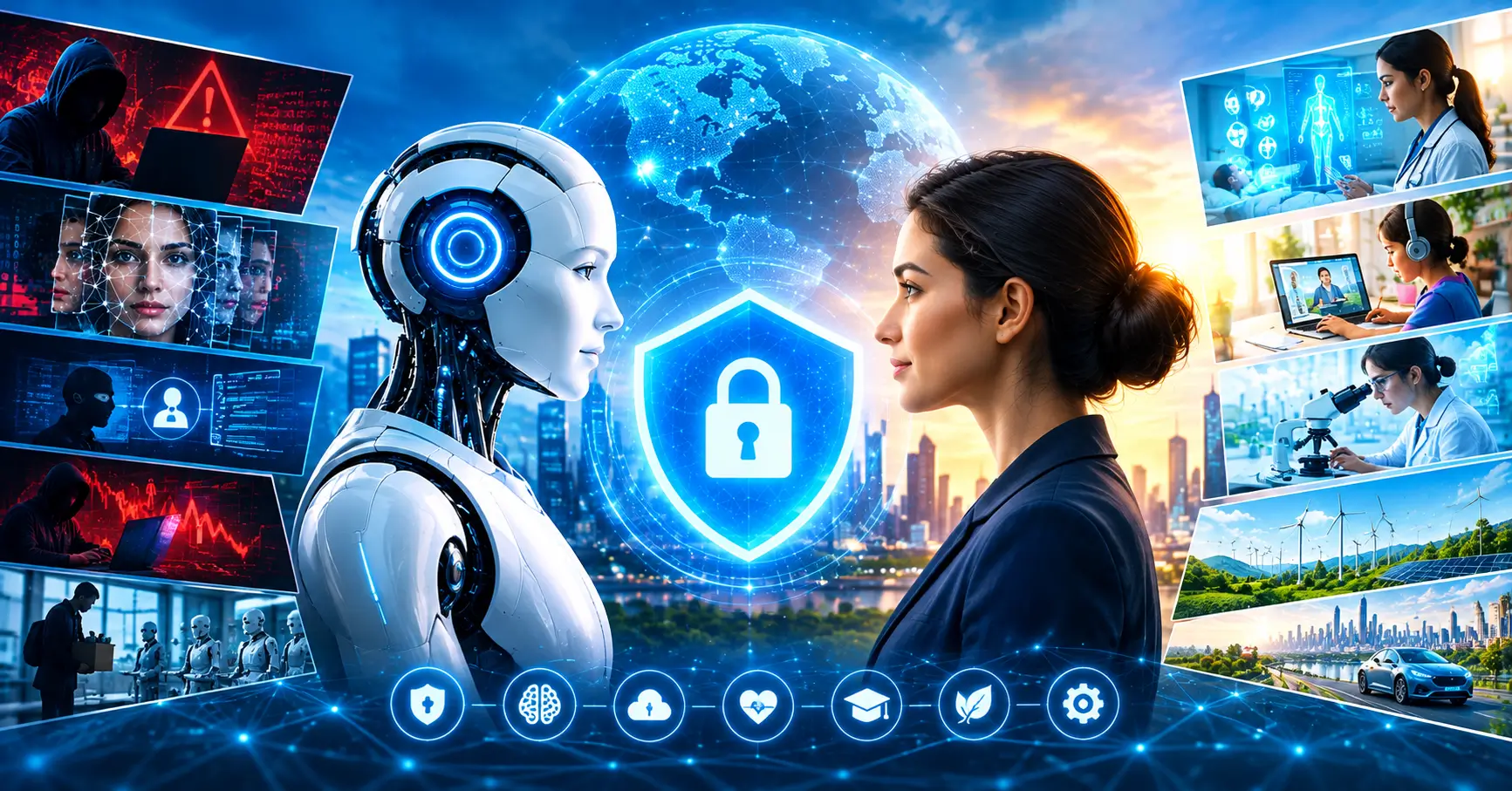 AI Safety in 2026: Biggest Risks and Benefits AI Safety in 2026 showing artificial intelligence risks, security and benefits