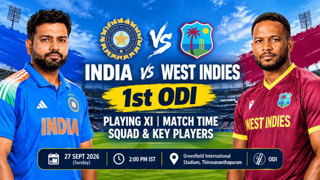 India vs West Indies 1st ODI 2026 match preview