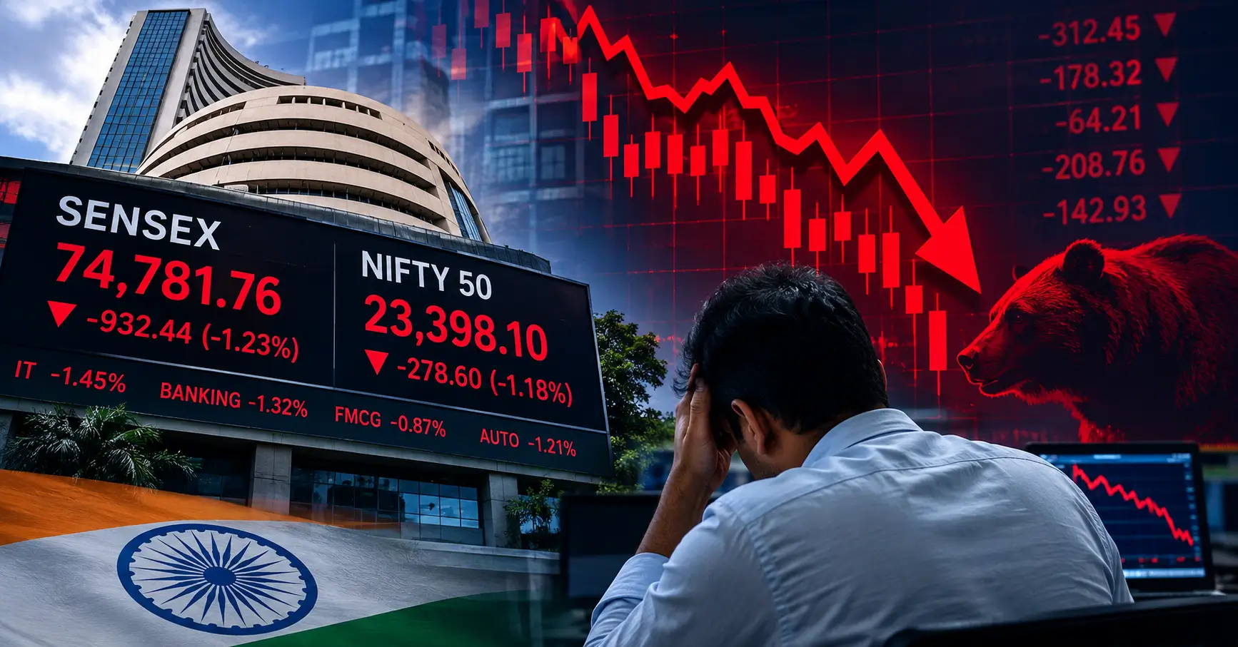 Sensex Nifty Today market fall