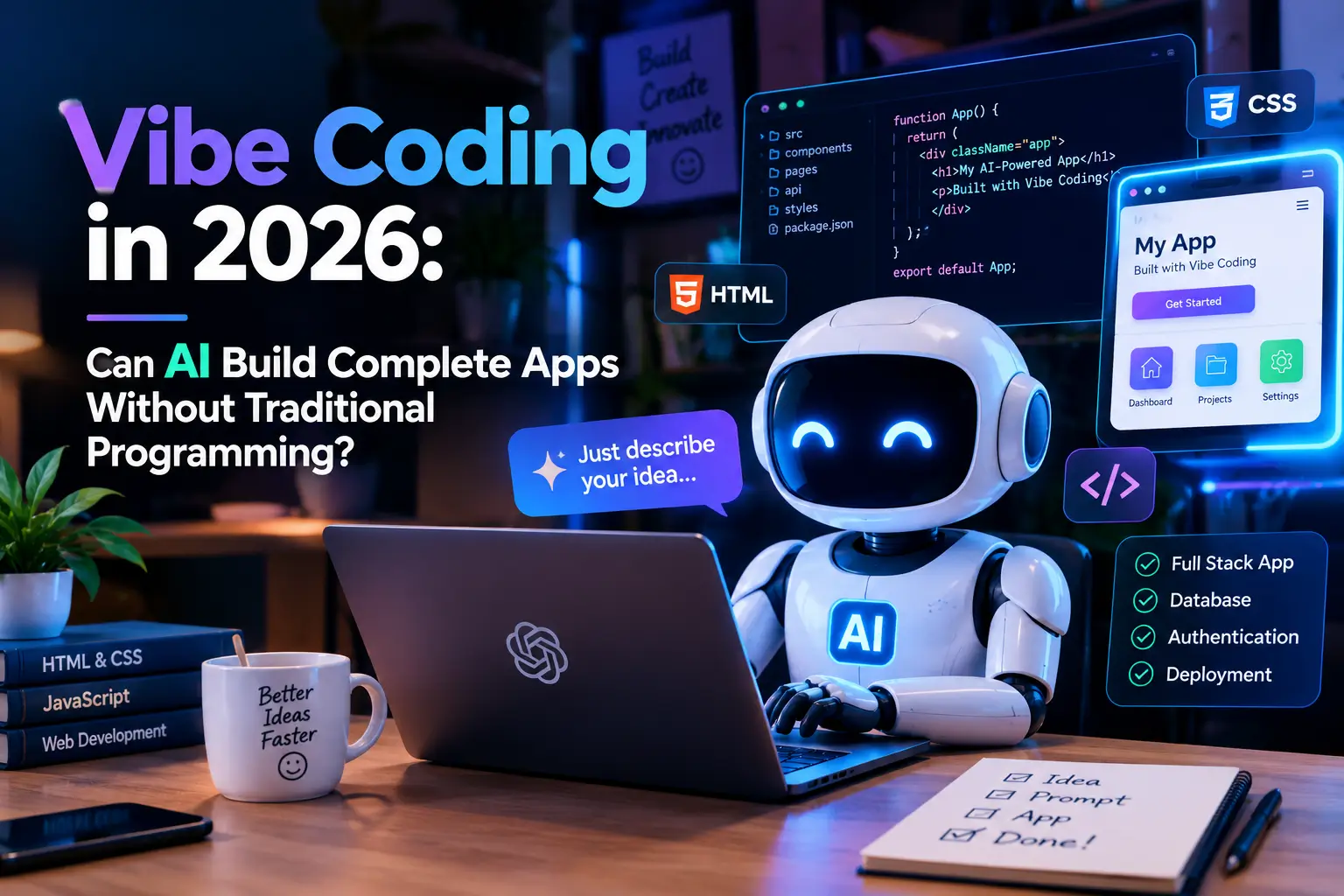Vibe Coding in 2026 using AI to build complete apps